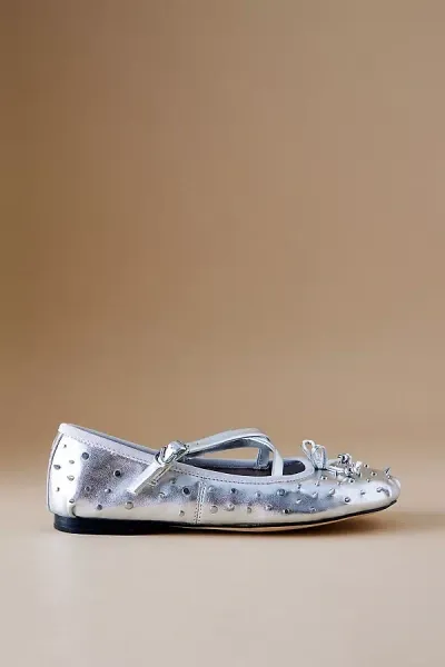 Circus Ny Zuri Studded Ballet Flats In Silver