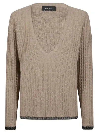 Cividini Sweaters Beige