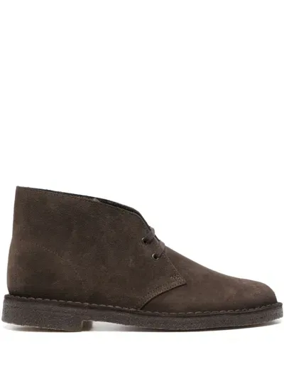 Clarks Suede Boots In Black