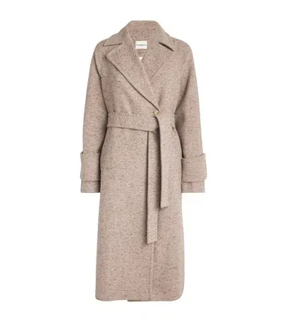 Claudie Pierlot Cropped Wrap Trench Coat In Neutral