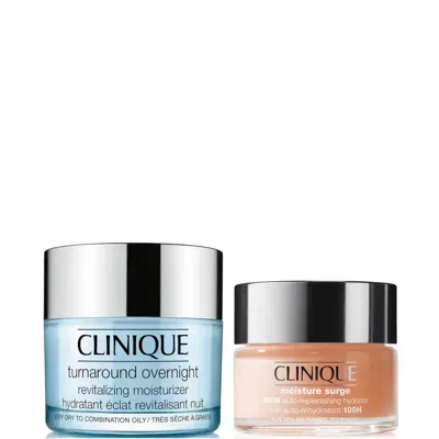 Clinique Glowing Day & Night Moisturiser Duo With Hyaluronic Acid In White