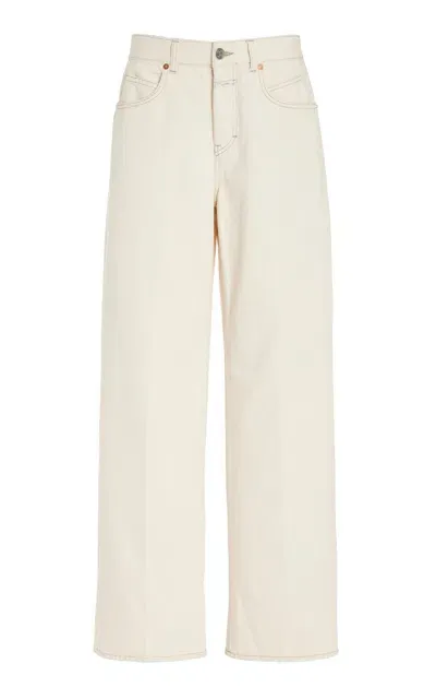 Closed Nikka Rigid Mid-rise Wide-leg Jeans In White