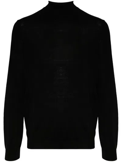 Closed Wool Sweater In Black