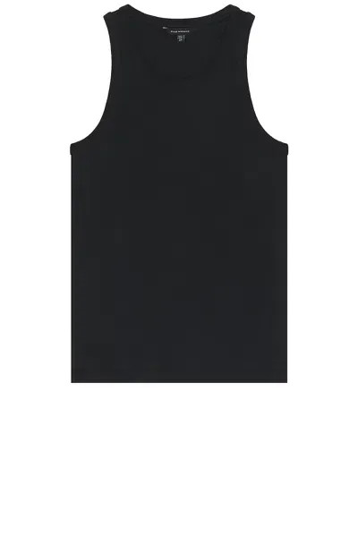 Club Monaco Ribbed Tank In Black