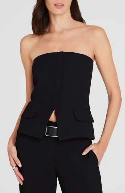 Club Monaco Strapless Tailored Tube Top In Black