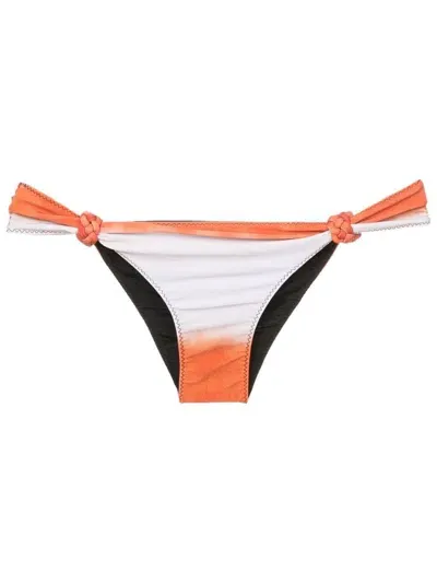 Clube Bossa Braided Ring-detail Bikini Bottoms In Orange