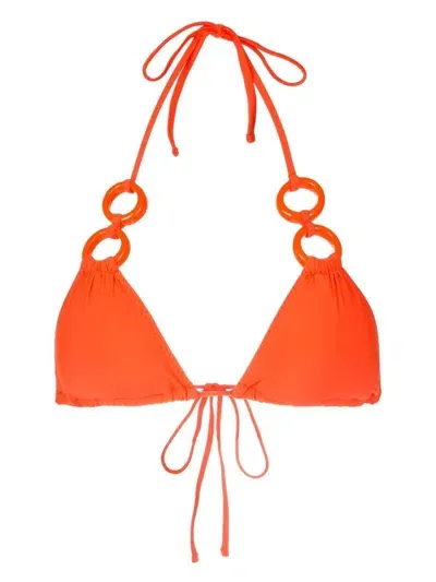 Clube Bossa Lane Triangle Bikini Top In Orange