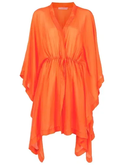 Clube Bossa Nila Draped Dress In Orange