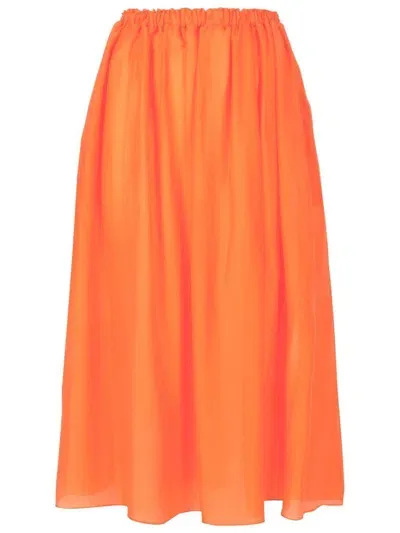 Clube Bossa Pavlova High-waist Midi Skirt In Orange