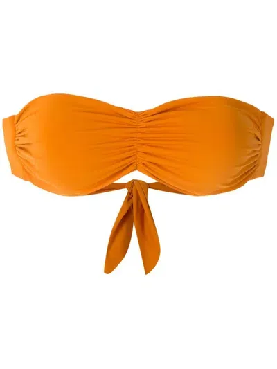 Clube Bossa Venet Ruched Bikini Top In Orange