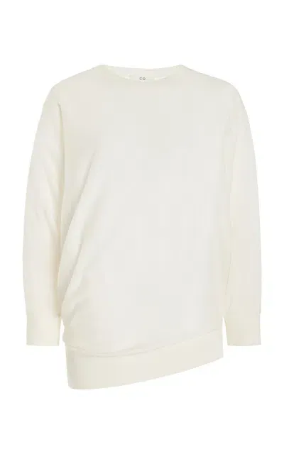 Co Asymmetric Cashmere-knit Top In Ivory