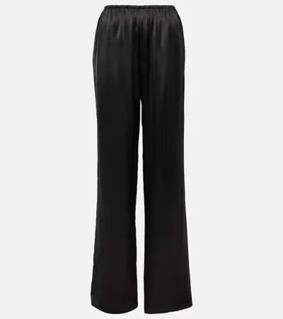 Co Essentials Silk Straight Pants In Black