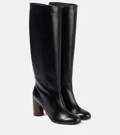 Co Leather Knee-high Boots In Black