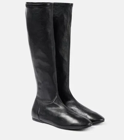 Co Leather Knee-high Boots In Black