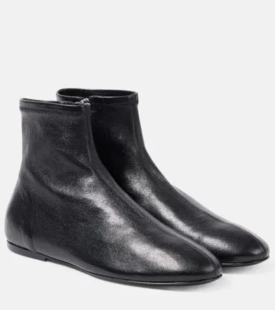 Co Leather Sock Boots In Black