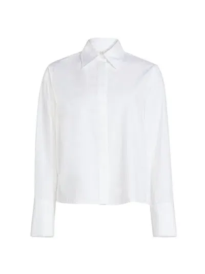 Co Women's Tton Poplin Button-up Shirt In White