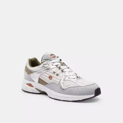 Coach C301 Sneaker In Optic White/grey