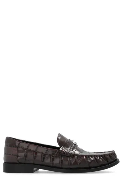 Coach Jolene Almond Toe Loafers In Brown