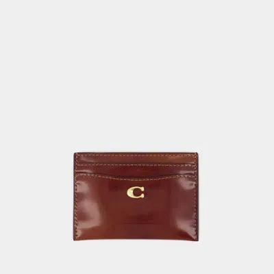 Coach Essential Card Holder In Brown