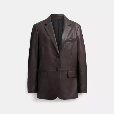 Coach Lederblazer In Brown