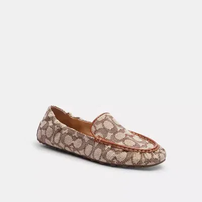 Coach Ronnie Loafer Aus Textilem Signature-jacquard In Brown