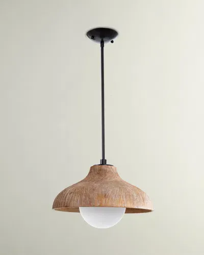 Coastal Living By Regina Andrew Surfside Wood Hanging Lighting Pendant In Natural Brown