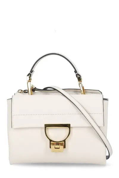 Coccinelle Arlettis Foldover Top Handbag In White