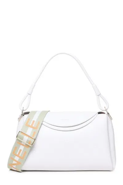 Coccinelle Eclyps Ladybugs Medium Top Handle Bag In White