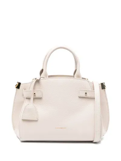 Coccinelle Small Klichè Tote Bag In White