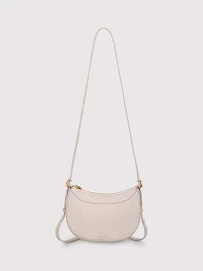 Coccinelle Whisper Logo Stamp Shoulder Bag In White