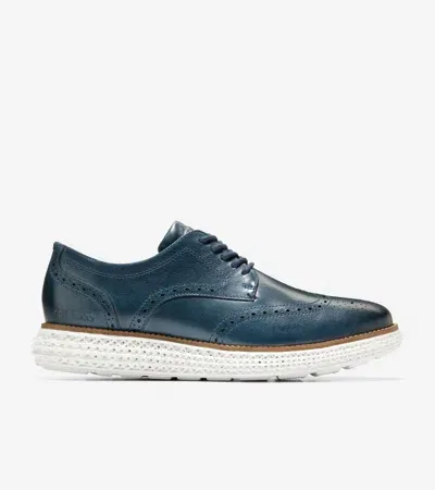 Cole Haan Men's Øriginal Grand 2.0 Wingtip Oxford Shoes - Blue Size 13