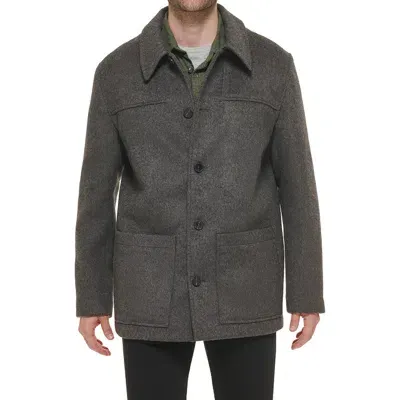 Cole Haan Wool Blend Coat In Grey