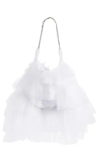 Collina Strada Medium Mist Tulle Bag In White