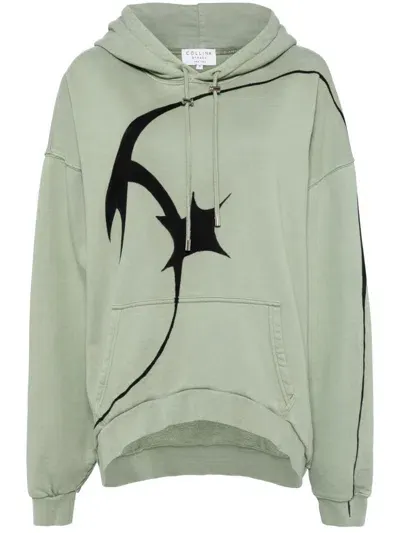 Collina Strada Graphic Print Hoodie In Green