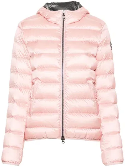 Colmar Logo-appliqué Puffer Jacket In Pink