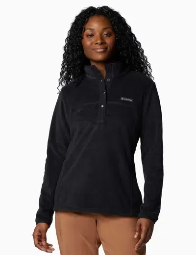 Columbia Benton Springs Half Snap Pullover In Black