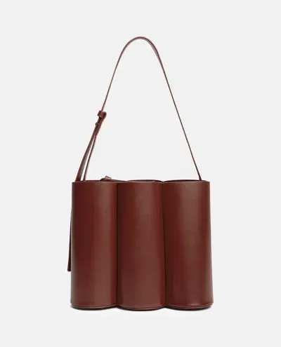 Colville Jelly Leather Shoulder Bag In Burgundy