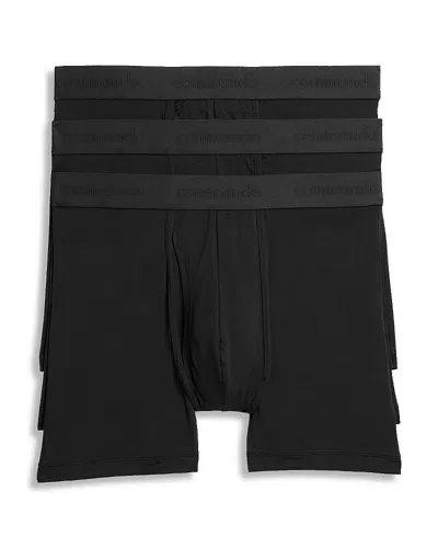 Commando Micro Modal Relaxed Fit Boxer Briefs, Pack Of 3 In Black