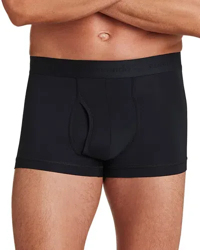 Commando Micro Modal Relaxed Fit Trunks In Black