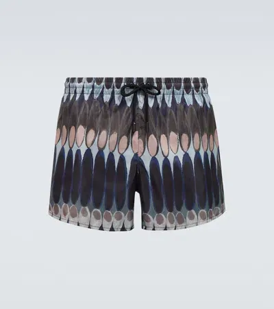 Commas Printed Swim Trunks In Black