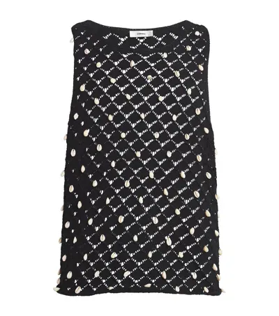 Commas Shell-embellished Tank Top In Black