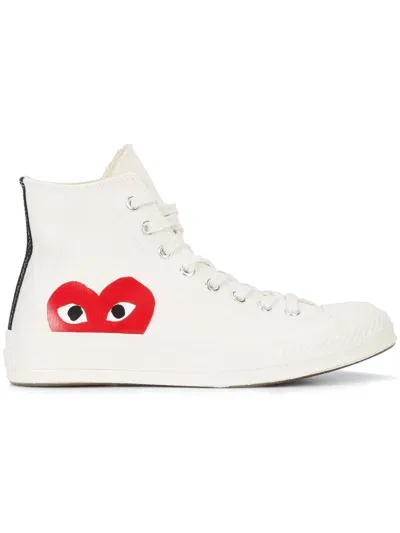 Comme Des Garçon Play Play Converse Chuck Taylor In White