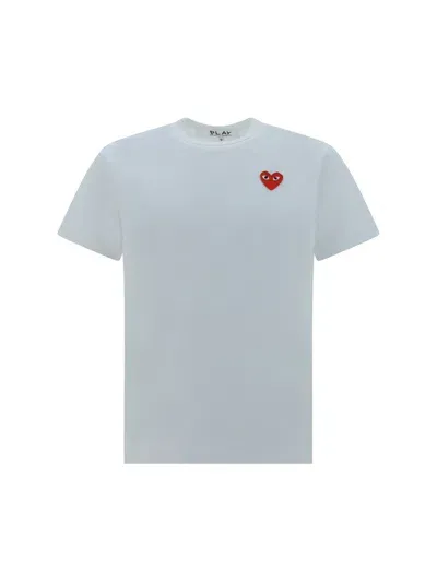 Comme Des Garçon Play T-shirt Red Emblem In White