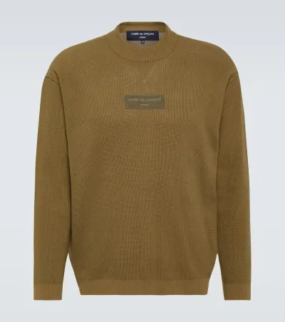 Comme Des Garçons Homme Deux Cotton Sweater In Green