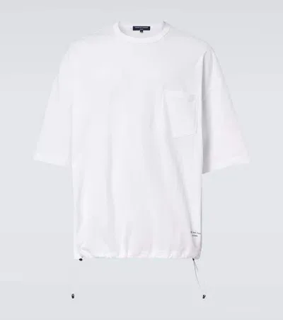 Comme Des Garçons Homme Deux Oversized Cotton Jersey T-shirt In White