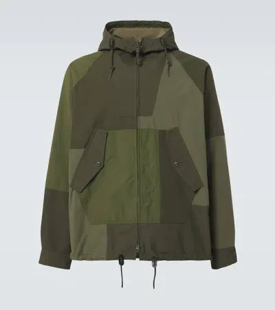 Comme Des Garçons Homme Deux Patchwork Jacket In Green