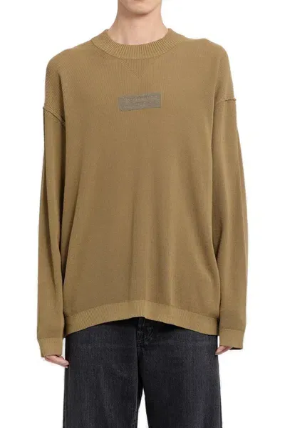 Comme Des Garçons Homme Deux Comme Des Garçons Homme Logo Embroidered Oversized Jumper In Green