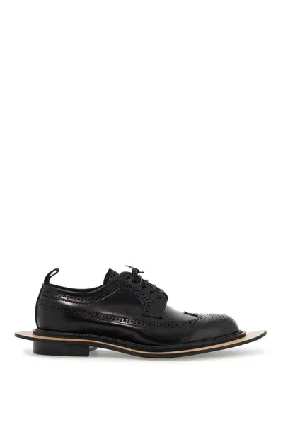 Comme Des Garçons Homme Deux Lace-up Floating Moccasins In Black