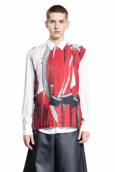 Comme Des Garçons Homme Deux Man White Knitwear