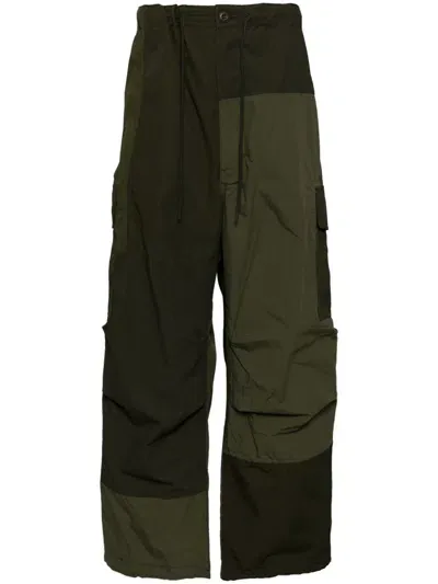 Comme Des Garçons Homme Deux Patchworks Trousers In Green